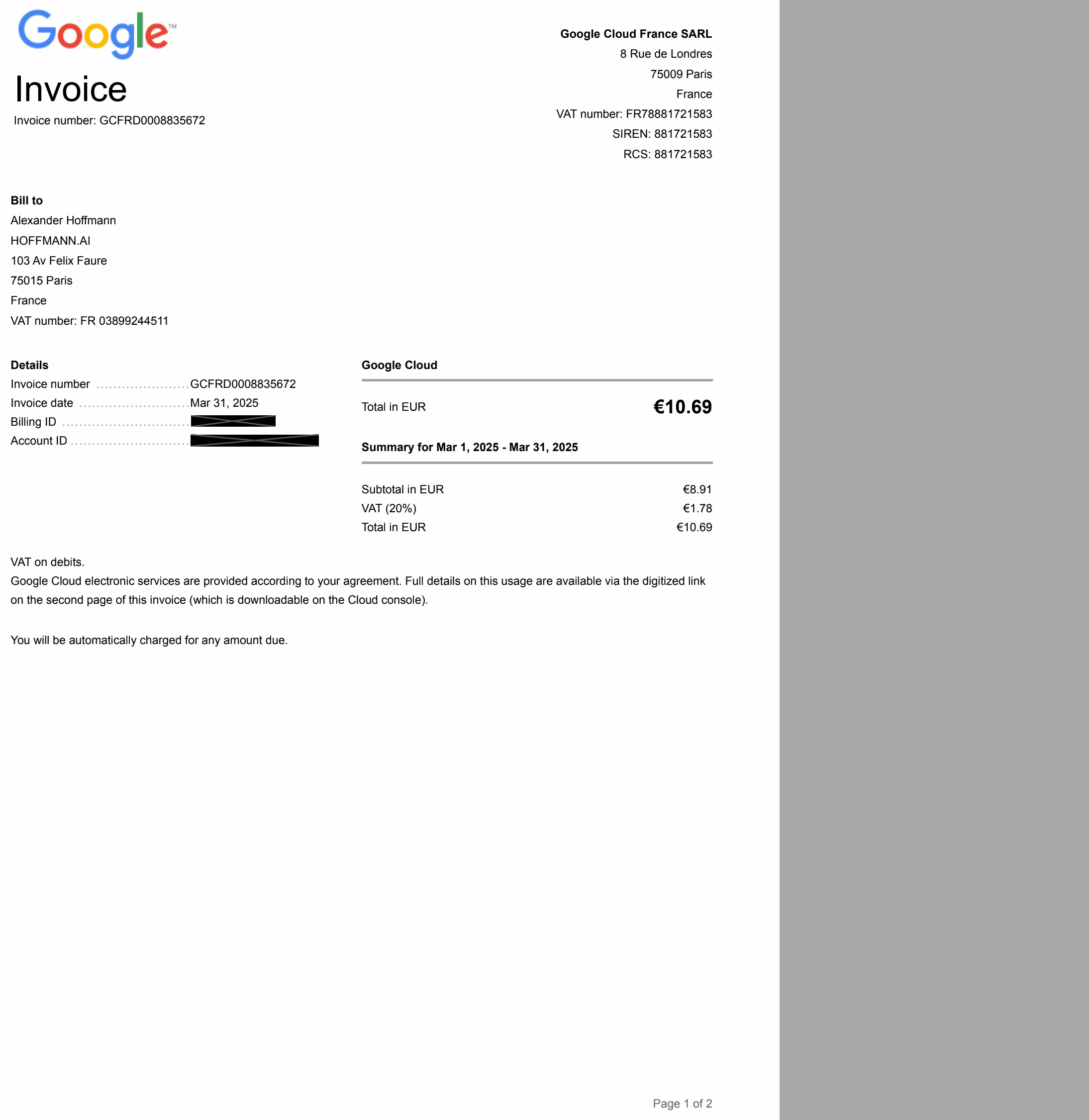 Exemple animé d’extraction documentaire IA